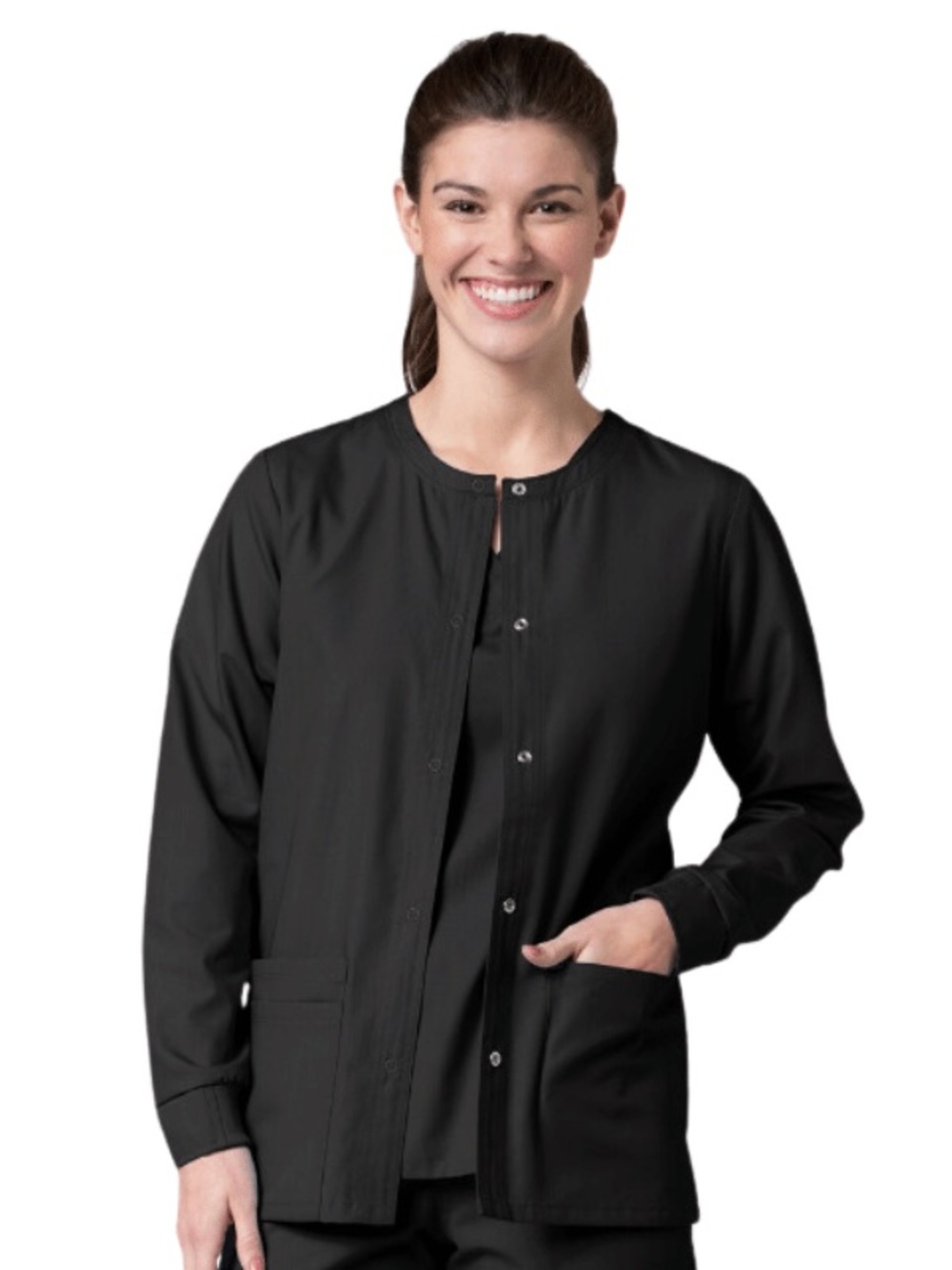 🏥 Woman top scrub Black Jacket/ Size S